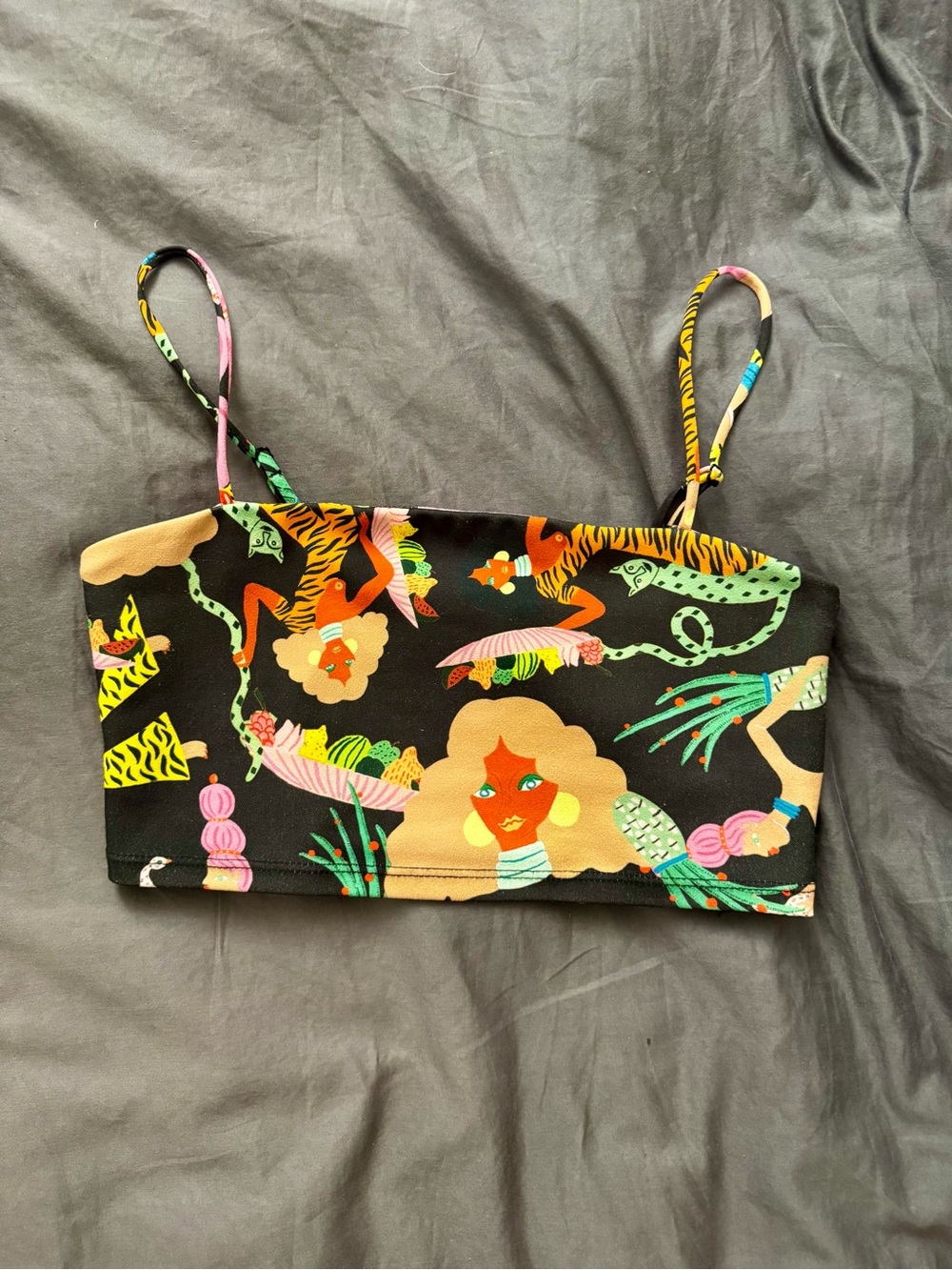 Zara Women in Art Miranda Makaroff Crop Top - Size Small